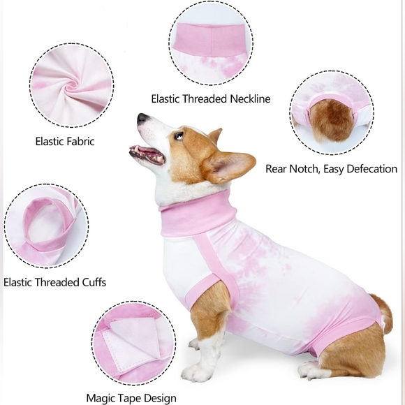 Small Pet Recovery Bodysuit / Onesie After Surgery / Wounds / Anti-Licking - Picture 1 of 10